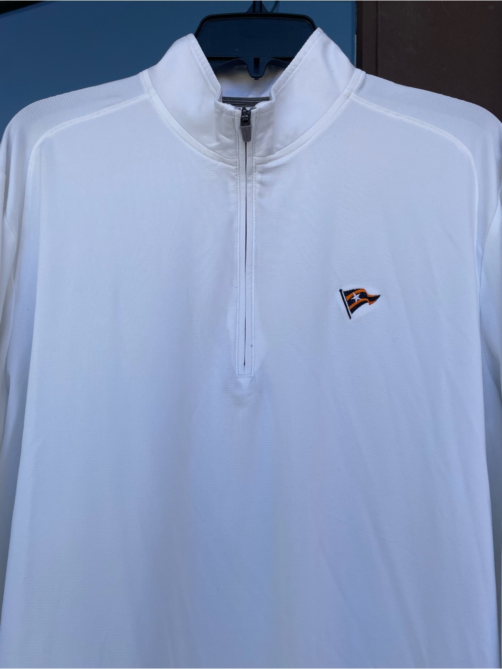 johnnie-O Vaughn * Balboa Yacht Club * 1/4-Zip White Pullover L